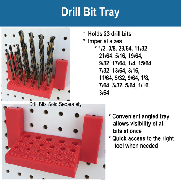 Pegboard Drill Bit Tray - Makers Road