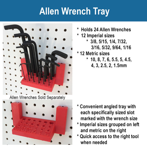 Pegboard Allen Wrench Tray - Makers Road