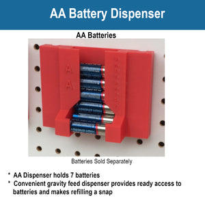 Pegboard AA Battery Dispenser - Makers Road