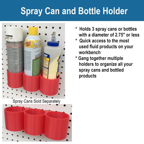 Pegboard Spray Can and Bottle Holder - Makers Road